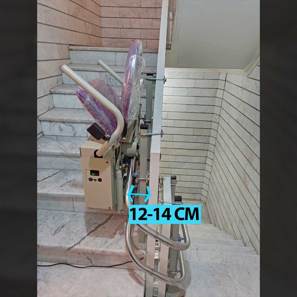 کمترین فضای اشغالی توسط ریل 12 تا 14 سانتی متر