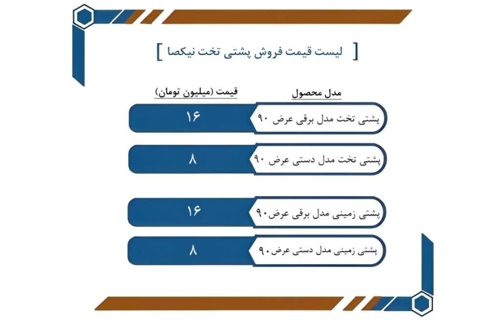 پشتی قابل تنظیم | نیکصا | طراح و تولید کننده تجهیزات کمک حرکتی